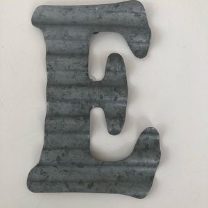 Metal letter E with wall Mount